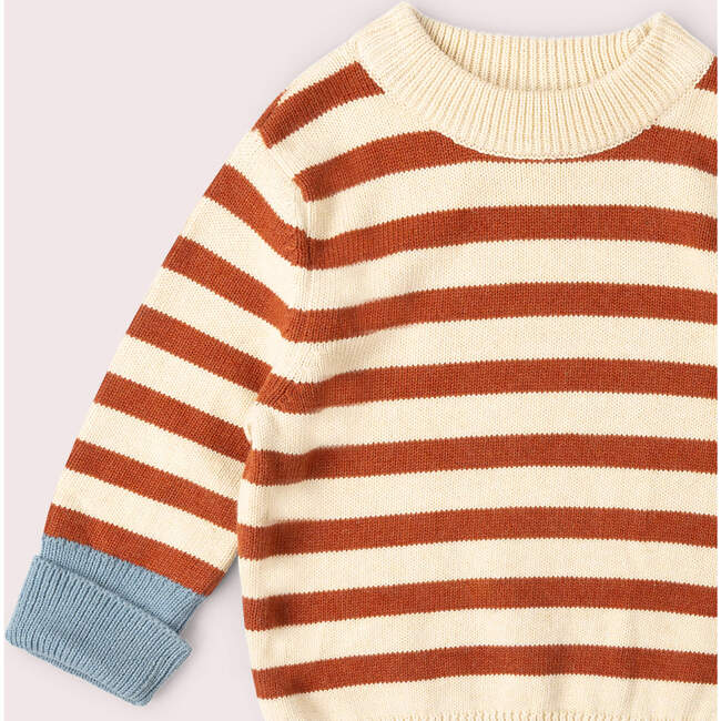 Ginger Striped Knitted Jumper, Red - Sweaters - 5