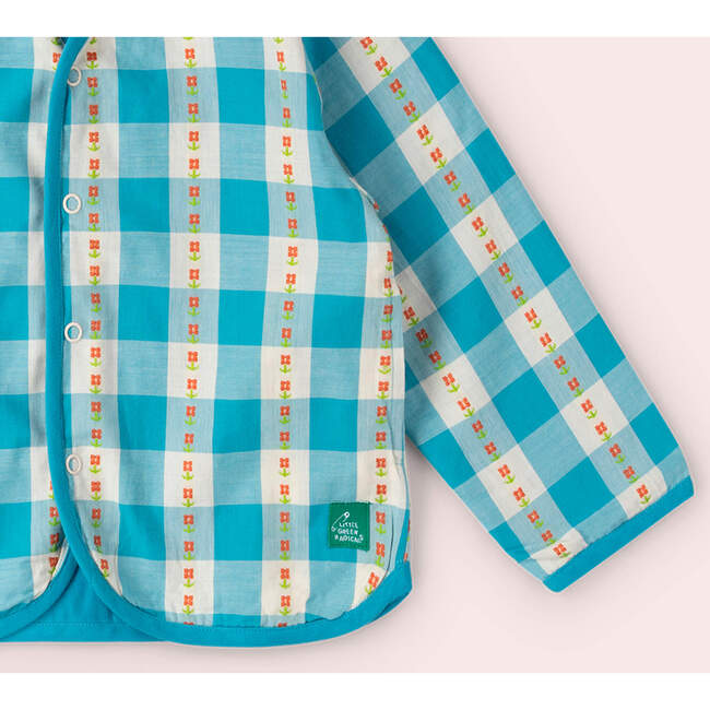 Blue Flowers Reversible Spring Jacket, Blue - Jackets - 4