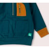 Atlantic Deep Quarter Zip Hoodie, Blue - Sweaters - 4 - thumbnail