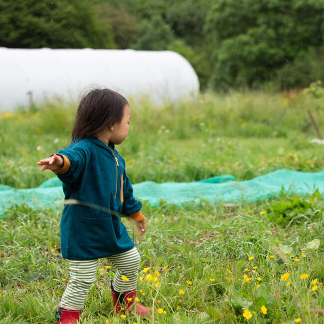 Atlantic Deep Quarter Zip Hoodie, Blue - Sweaters - 5