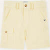 Seersucker Cargo Shorts, Vanilla Yellow - Shorts - 1 - thumbnail