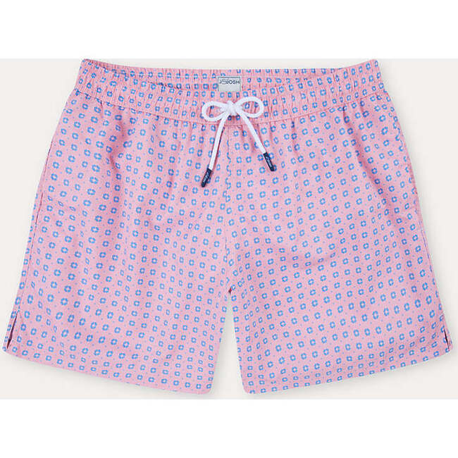 Men's Swim Shorts, Pink Geo