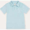 Terry Cotton Polo Shirt, Light Blue - Polo Shirts - 1 - thumbnail