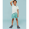 Terry Cotton Polo Shirt, Lagoon - Polo Shirts - 2 - thumbnail