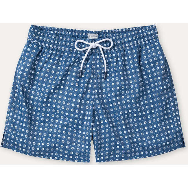 Men's Swim Shorts, Blue Geo