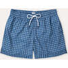 Men's Swim Shorts, Blue Geo - Swim Trunks - 1 - thumbnail