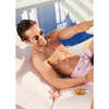 Men's Swim Shorts, Pink Geo - Swim Trunks - 4