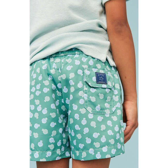 Terry Cotton Polo Shirt, Lagoon - Polo Shirts - 5