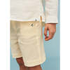 Seersucker Cargo Shorts, Vanilla Yellow - Shorts - 6