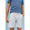 Seersucker Cargo Shorts, Light Blue - Shorts - 5