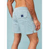 Men's Swim Shorts, Blue Floral - Swim Trunks - 4
