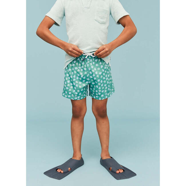 Terry Cotton Polo Shirt, Lagoon - Polo Shirts - 6