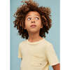 Linen Cotton T-Shirt, Vanilla Yellow - T-Shirts - 5
