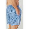 Men's Swim Shorts, Blue Geo - Swim Trunks - 4