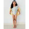 Girls' Ruffle Swimsuit, Green Stripes - One Pieces - 3