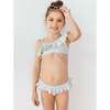 Girls' Ruffle Bikini, Turquoise  Geo - Two Pieces - 2