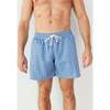 Men's Swim Shorts, Blue Geo - Swim Trunks - 5