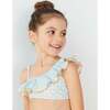 Girls' Ruffle Bikini, Turquoise  Geo - Two Pieces - 3