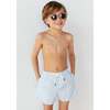 Boy's Swim Shorts, Blue Stripes - Swim Trunks - 2 - thumbnail