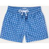 Boy's Swim Shorts, Blue Geo - Swim Trunks - 1 - thumbnail