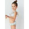 Girls' Ruffle Bikini, Turquoise  Geo - Two Pieces - 4