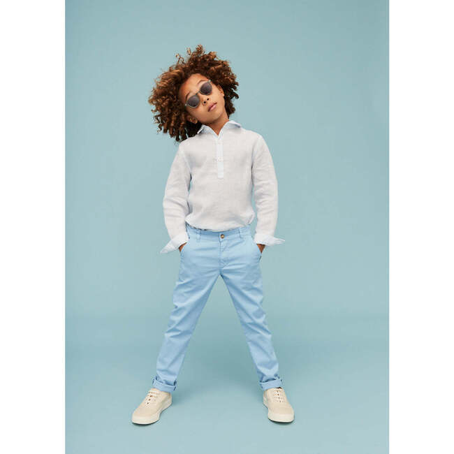 Chino Trousers, Sea Blue - Pants - 5