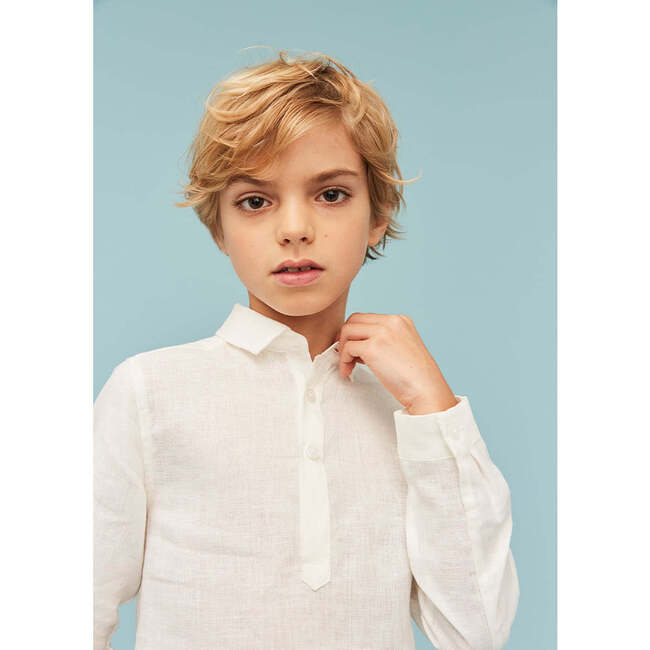 100% Linen Shirt, Off White