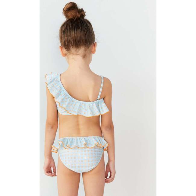Girls' Ruffle Bikini, Turquoise  Geo - Two Pieces - 5