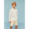 100% Linen Shirt, Off White - Button Downs - 3