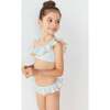 Girls' Ruffle Bikini, Turquoise  Geo - Two Pieces - 6