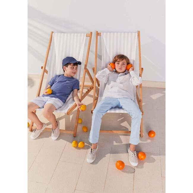 Chino Trousers, Sea Blue - Pants - 7