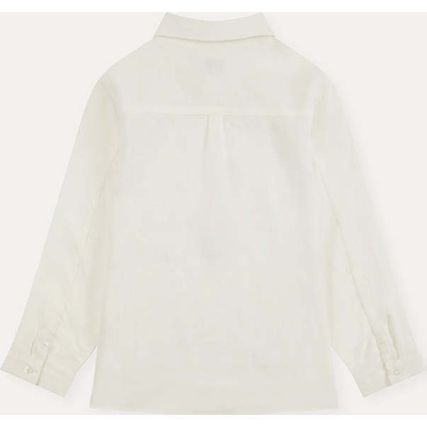 100% Linen Shirt, Off White - Button Downs - 6