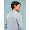 100% Linen Shirt, Blue Denim - Button Downs - 4