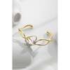 Lily of the Valley Bangle, Gold & White - Bracelets - 2 - thumbnail