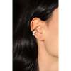 Uraeus Ear Cuff, White & Gold - Earrings - 2