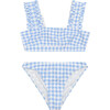 Pretty Gingham Bikini, Blue - Two Pieces - 1 - thumbnail