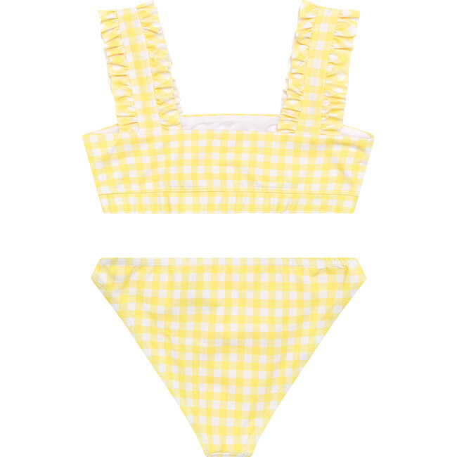 Pretty Gingham Bikini, Yellow - Two Pieces - 3