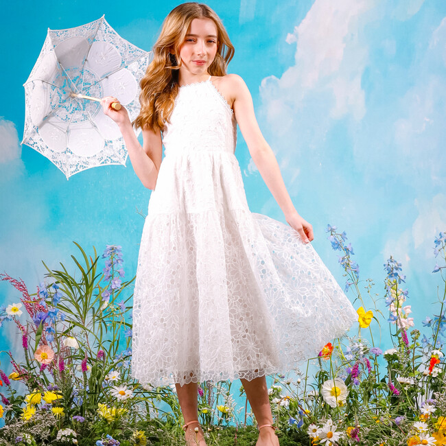 Sadie Embroidered Maxi Dress, Ivory - Dresses - 2