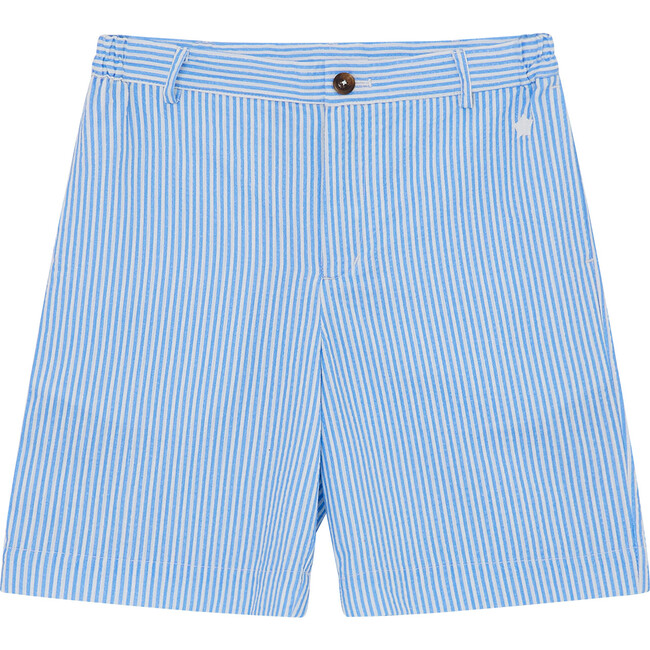 Magnus Striped  Shorts, Blue Stripes - Shorts - 1