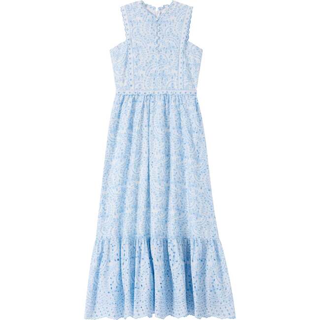 Womens Zoe Embroidered Maxi Dress Blue - Dresses - 1