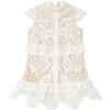 Baby Amy High Closed Neck Lace Dress, Ivory - Dresses - 1 - thumbnail