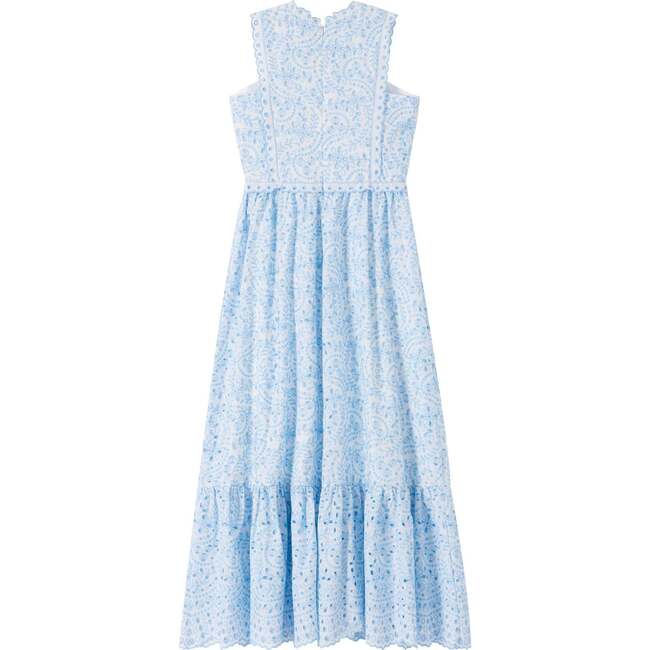 Womens Zoe Embroidered Maxi Dress Blue - Dresses - 4