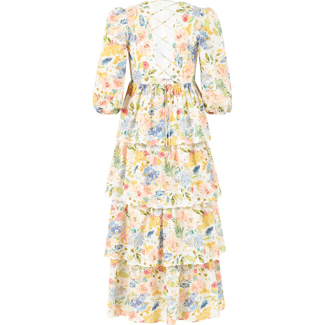 Lina Embroidered Maxi Dress, Floral - Dresses - 2