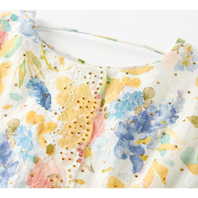 Lina Embroidered Maxi Dress, Floral - Dresses - 3