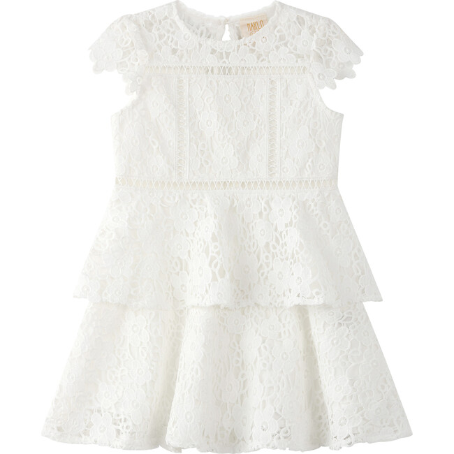 Wonderland Embroidered Dress Baby, Ivory - Dresses - 1