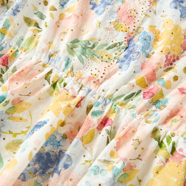 Lina Embroidered Maxi Dress, Floral - Dresses - 4