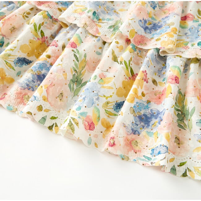 Lina Embroidered Maxi Dress, Floral - Dresses - 6