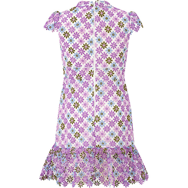 Sadie Floral Embroidered Short Flutter Sleeve Mini Dress, Multicolors - Dresses - 2