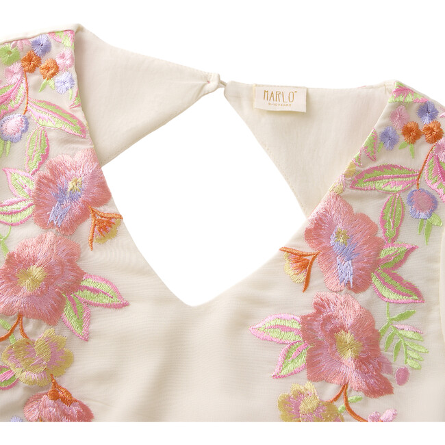 Sasha Balloon Sleeve Maxi Dress, Cream - Dresses - 3