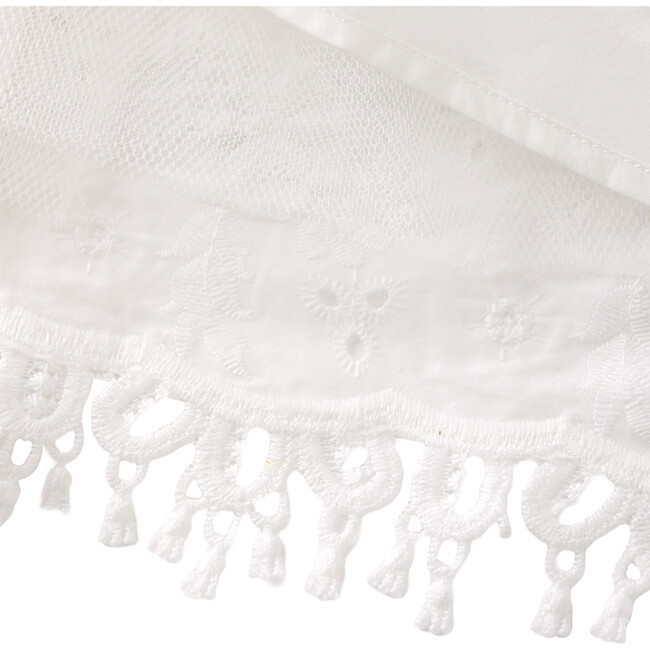 Natalia Lace Embroidered Long Balloon Sleeve Mini Dress, Ivory - Dresses - 6